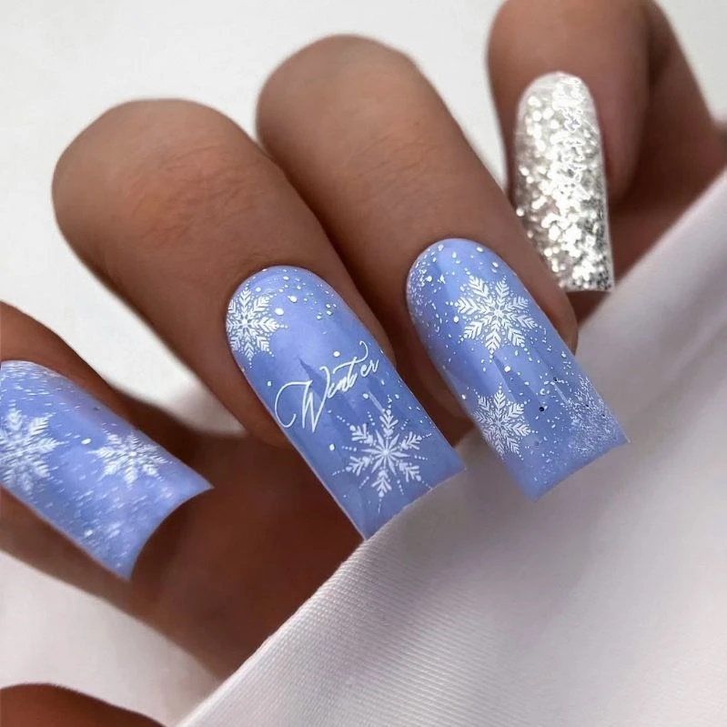 Зимний маникюр 🎄❄️