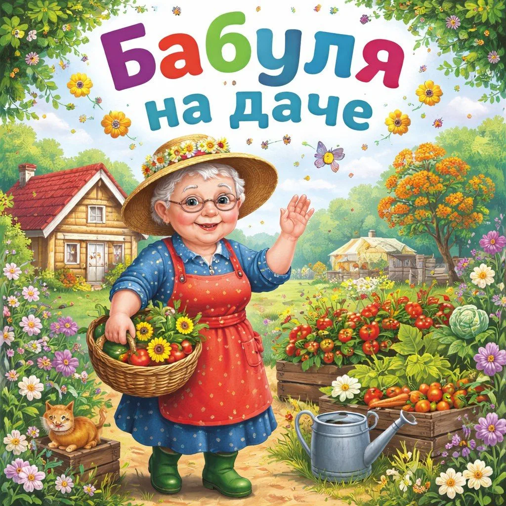 Бабуля на даче